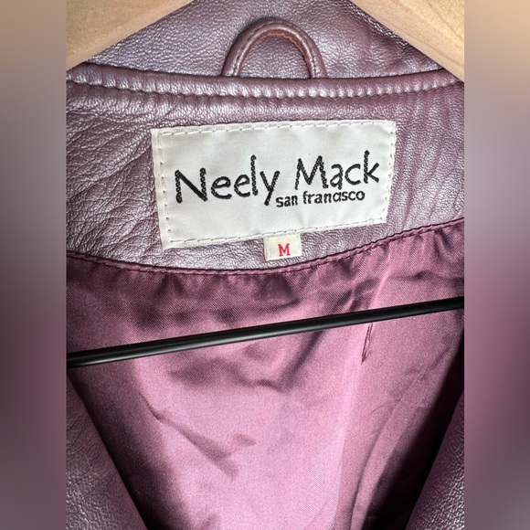 Vintage 90’s Metallic Purple Lamb Leather Jacket - Picture 3 of 13